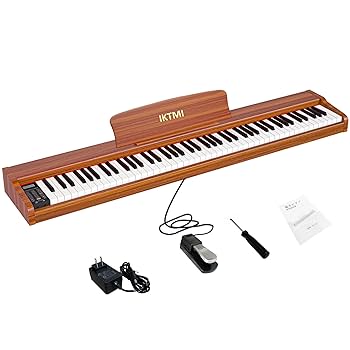 Amazon | IKTMI 電子ピアノ 88鍵盤 ペダル付き 木製 電子 ピアノ